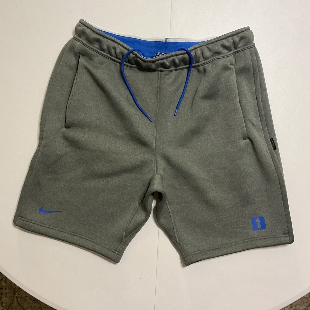 Nike On-Field Duke Blue Devils Shorts Gray Dri-FIT Fleece Training Mens L